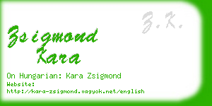 zsigmond kara business card